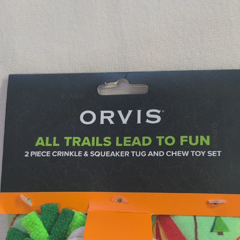 Orvis Dog Compass & Trail Map Crinkle/Squeaker Toy Set